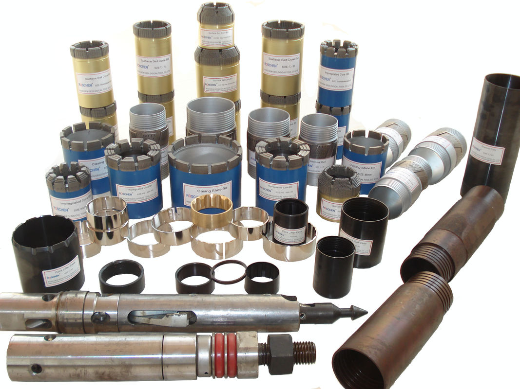 T2 86 , T2 101 , NQ , HQ Surface Set Diamond Core Drill Bits For Rock
