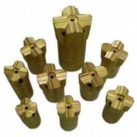 Hitam &amp; Gold Tapered Palang Bits Top Hammer Drilling 20mm - 65 mm